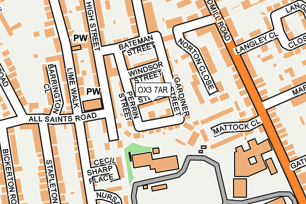 OX3 7AR map - OS OpenMap – Local (Ordnance Survey)