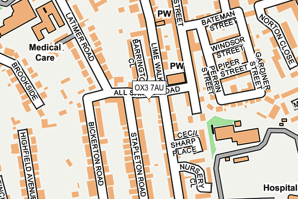 OX3 7AU map - OS OpenMap – Local (Ordnance Survey)
