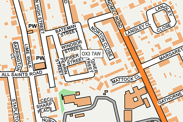 OX3 7AW map - OS OpenMap – Local (Ordnance Survey)