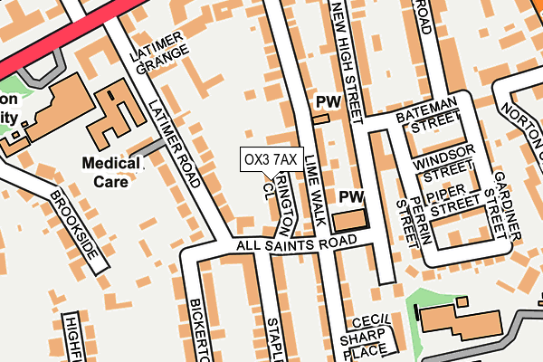 OX3 7AX map - OS OpenMap – Local (Ordnance Survey)