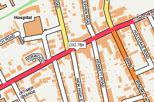 OX3 7BA map - OS OpenMap – Local (Ordnance Survey)