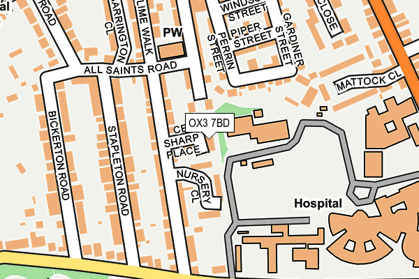 OX3 7BD map - OS OpenMap – Local (Ordnance Survey)
