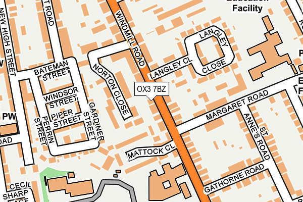 OX3 7BZ map - OS OpenMap – Local (Ordnance Survey)