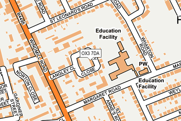 OX3 7DA map - OS OpenMap – Local (Ordnance Survey)