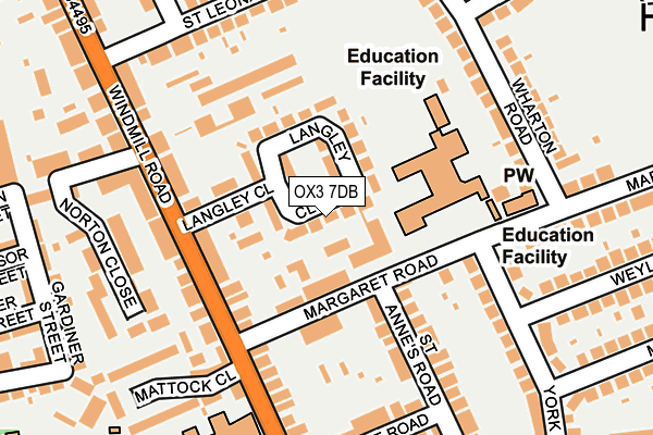 OX3 7DB map - OS OpenMap – Local (Ordnance Survey)