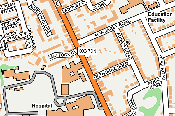 OX3 7DN map - OS OpenMap – Local (Ordnance Survey)