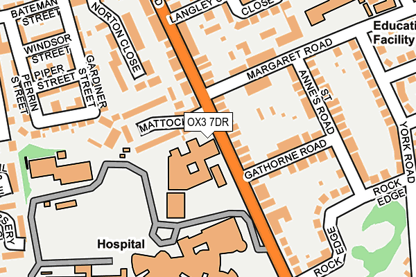 OX3 7DR map - OS OpenMap – Local (Ordnance Survey)