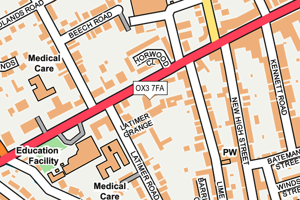 OX3 7FA map - OS OpenMap – Local (Ordnance Survey)