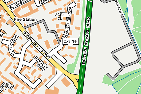 OX3 7FF map - OS OpenMap – Local (Ordnance Survey)
