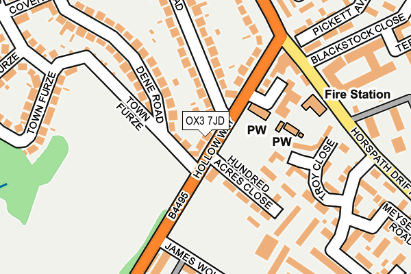 OX3 7JD map - OS OpenMap – Local (Ordnance Survey)