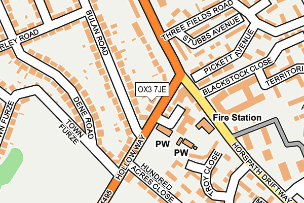 OX3 7JE map - OS OpenMap – Local (Ordnance Survey)