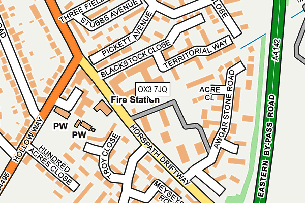 OX3 7JQ map - OS OpenMap – Local (Ordnance Survey)