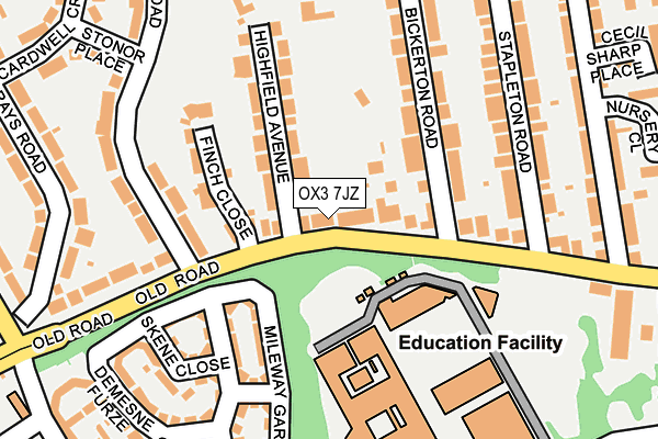 OX3 7JZ map - OS OpenMap – Local (Ordnance Survey)