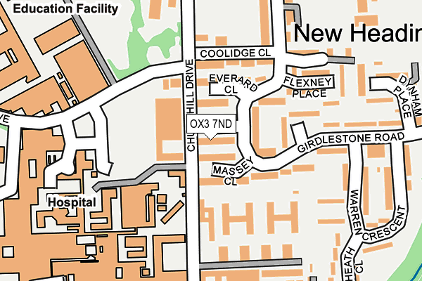 OX3 7ND map - OS OpenMap – Local (Ordnance Survey)