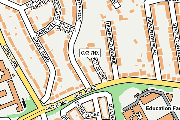 OX3 7NX map - OS OpenMap – Local (Ordnance Survey)