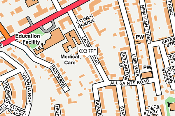 OX3 7PF map - OS OpenMap – Local (Ordnance Survey)