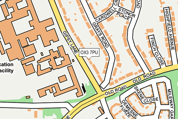 OX3 7PU map - OS OpenMap – Local (Ordnance Survey)