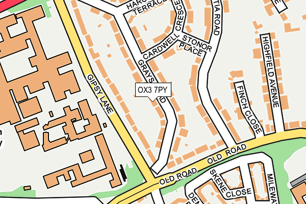 OX3 7PY map - OS OpenMap – Local (Ordnance Survey)