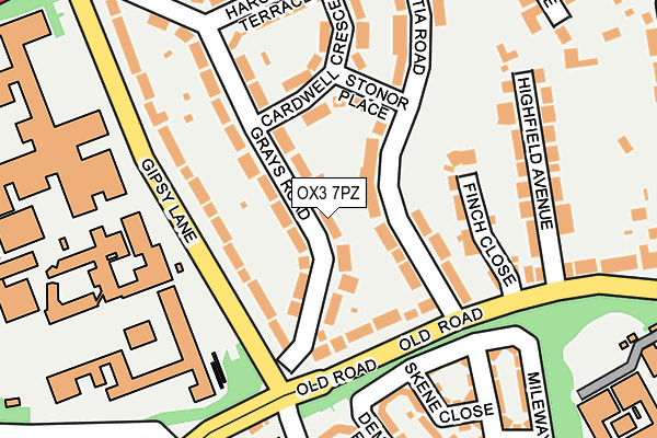 OX3 7PZ map - OS OpenMap – Local (Ordnance Survey)