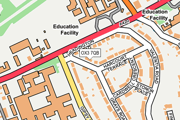 OX3 7QB map - OS OpenMap – Local (Ordnance Survey)