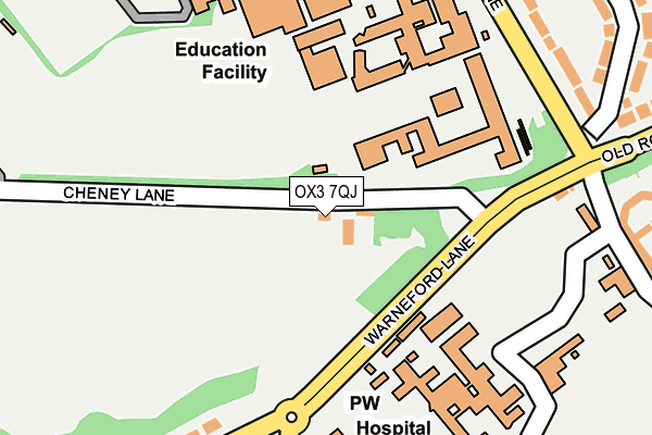 OX3 7QJ map - OS OpenMap – Local (Ordnance Survey)