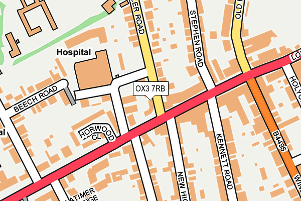 OX3 7RB map - OS OpenMap – Local (Ordnance Survey)
