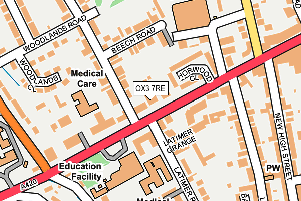 OX3 7RE map - OS OpenMap – Local (Ordnance Survey)