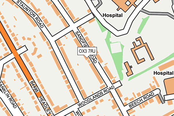 OX3 7RJ map - OS OpenMap – Local (Ordnance Survey)