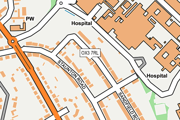 OX3 7RL map - OS OpenMap – Local (Ordnance Survey)