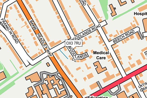 OX3 7RU map - OS OpenMap – Local (Ordnance Survey)