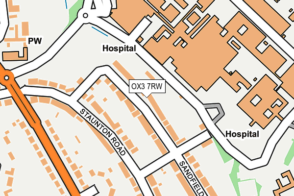 OX3 7RW map - OS OpenMap – Local (Ordnance Survey)