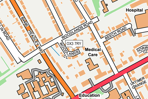 OX3 7RY map - OS OpenMap – Local (Ordnance Survey)