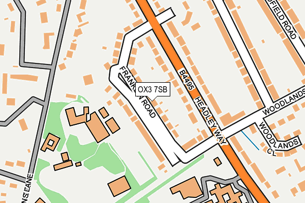 OX3 7SB map - OS OpenMap – Local (Ordnance Survey)