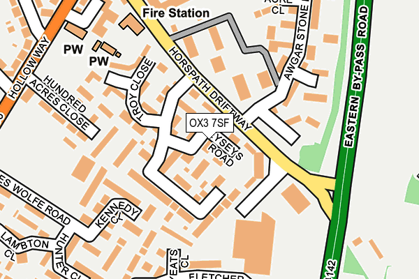 OX3 7SF map - OS OpenMap – Local (Ordnance Survey)