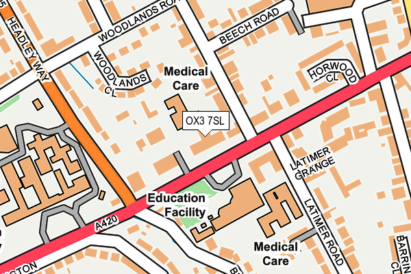 OX3 7SL map - OS OpenMap – Local (Ordnance Survey)