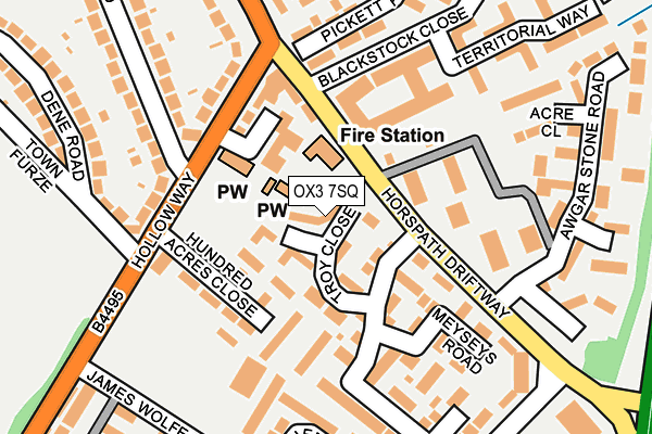 OX3 7SQ map - OS OpenMap – Local (Ordnance Survey)