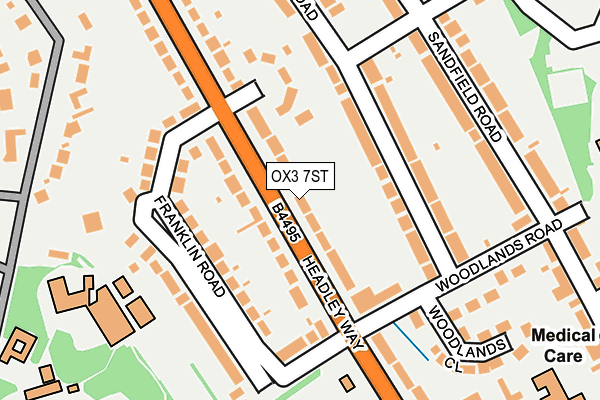 OX3 7ST map - OS OpenMap – Local (Ordnance Survey)