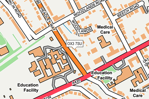 OX3 7SU map - OS OpenMap – Local (Ordnance Survey)