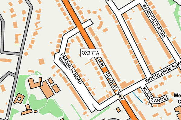 OX3 7TA map - OS OpenMap – Local (Ordnance Survey)