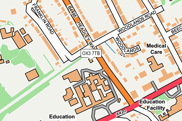 OX3 7TB map - OS OpenMap – Local (Ordnance Survey)