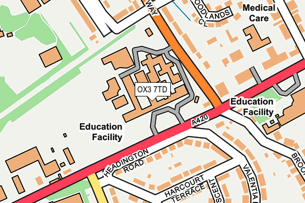 OX3 7TD map - OS OpenMap – Local (Ordnance Survey)
