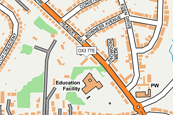 OX3 7TE map - OS OpenMap – Local (Ordnance Survey)