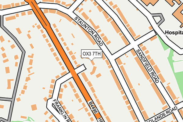 OX3 7TH map - OS OpenMap – Local (Ordnance Survey)