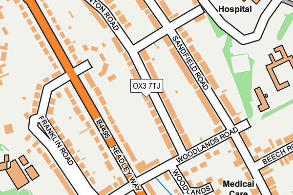 OX3 7TJ map - OS OpenMap – Local (Ordnance Survey)