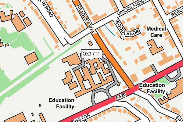 OX3 7TT map - OS OpenMap – Local (Ordnance Survey)