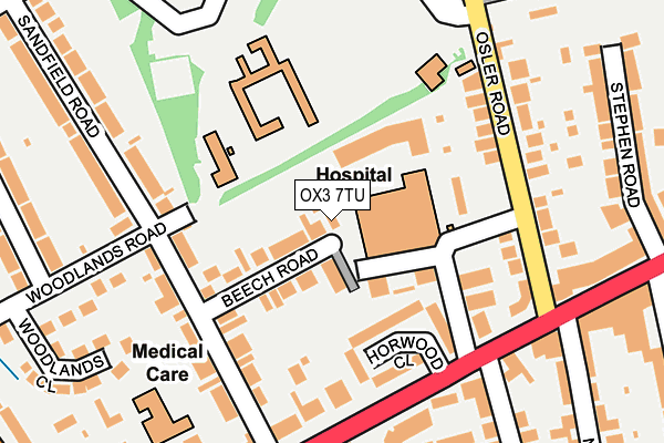 OX3 7TU map - OS OpenMap – Local (Ordnance Survey)