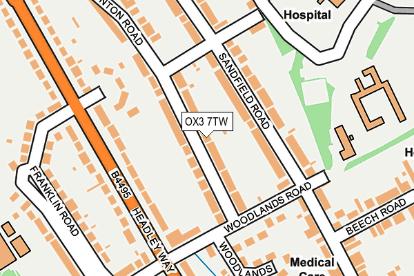 OX3 7TW map - OS OpenMap – Local (Ordnance Survey)