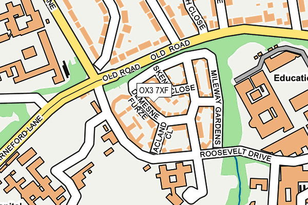 OX3 7XF map - OS OpenMap – Local (Ordnance Survey)