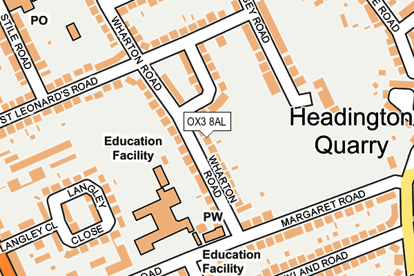 OX3 8AL map - OS OpenMap – Local (Ordnance Survey)