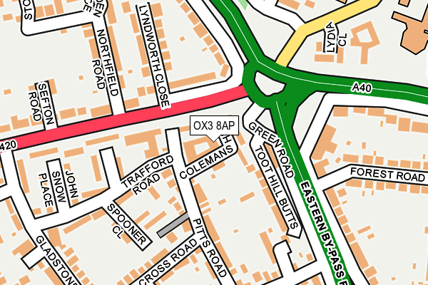 OX3 8AP map - OS OpenMap – Local (Ordnance Survey)